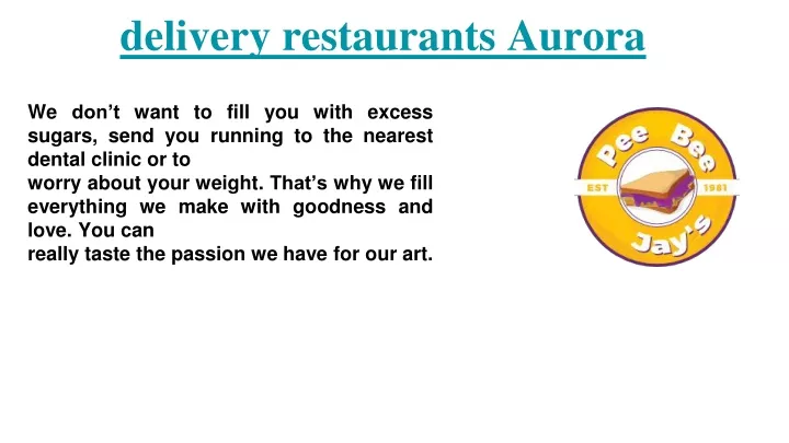 delivery restaurants aurora