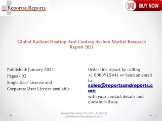 Global Radiant Heating And Cooling System Market Research Report 2021