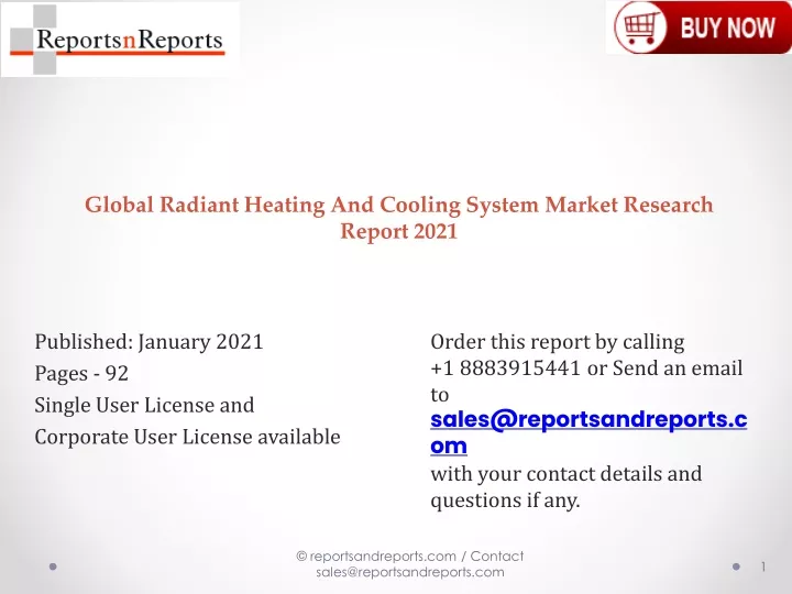 global radiant heating and cooling system market research report 2021