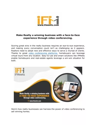make realty a winning business with a face