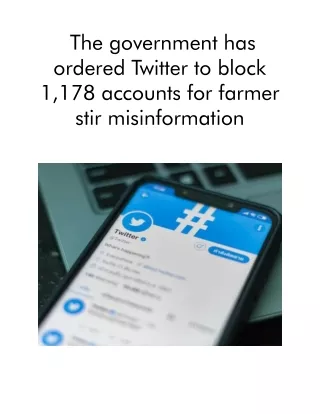 the government has ordered twitter to block