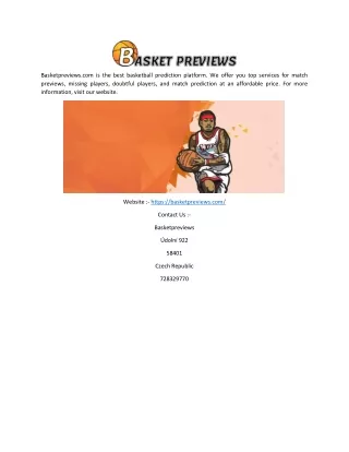 Basketball Predictions Today | Basketpreviews.com