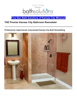 THE Premier Kansas City Bathroom Remodeler