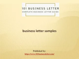 business letter samples