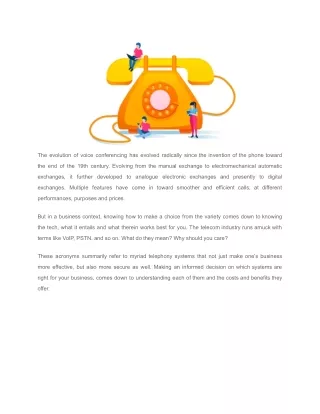 the evolution of voice conferencing has evolved