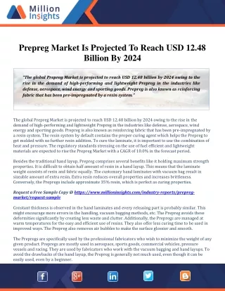 prepreg market is projected to reach