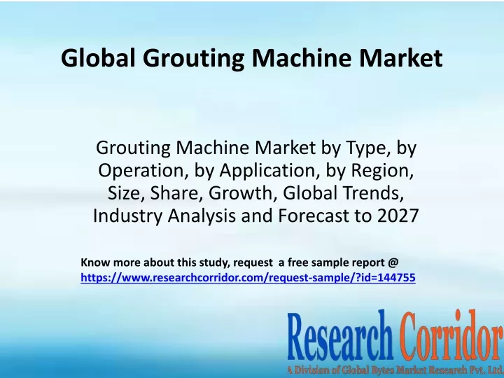 global grouting machine market
