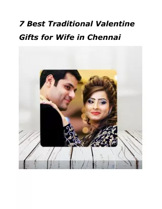 7 Best Traditional Valentine Gifts for Wife in Chennai