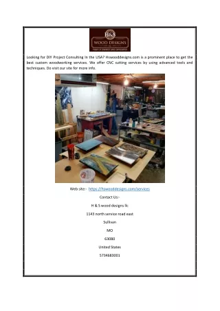 looking for diy project consulting