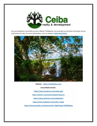 Belize Real Estate | Ceibabelize.com