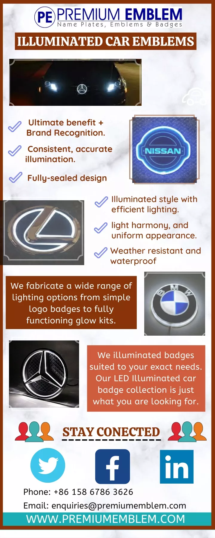 illuminated car emblems