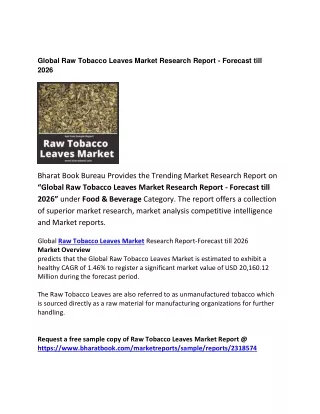 global raw tobacco leaves market research report