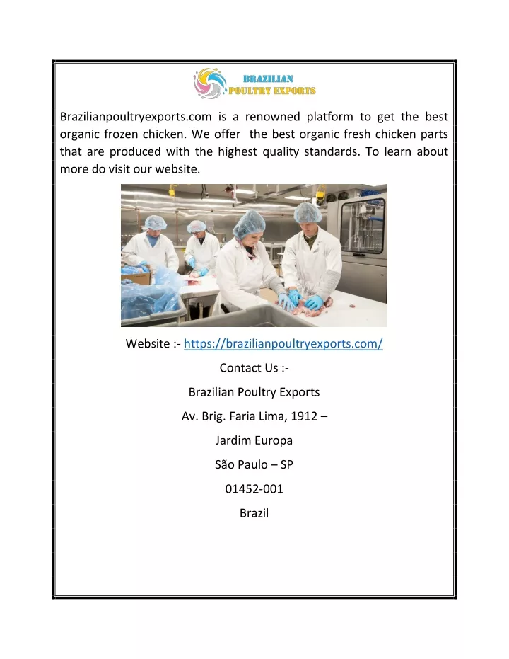 brazilianpoultryexports com is a renowned