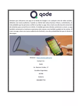 Empresa Desarrolladores de Aplicaciones Móviles Barcelona | Desarrollo de aplicaciones móviles | Qode