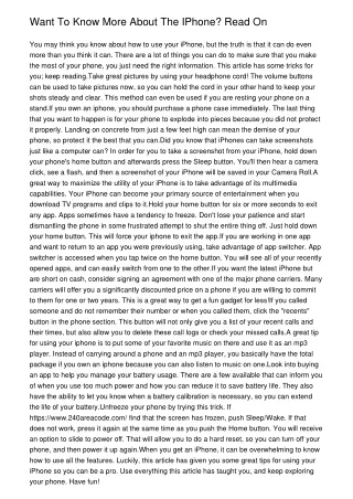 Want To Know More About The IPhone? Read On