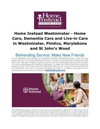 Home Instead Westminster