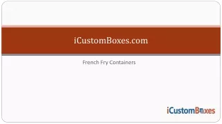 French Fries Boxes Wholesale at iCustomBoxes
