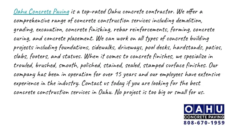 oahu concrete paving is a top rated oahu concrete