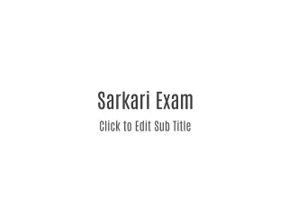 Sarkari Exam Education Related