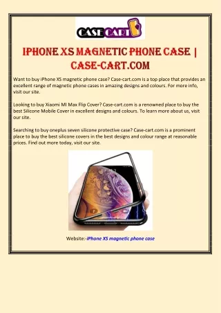 Iphone XS Magnetic Phone Case | Case-cart.com