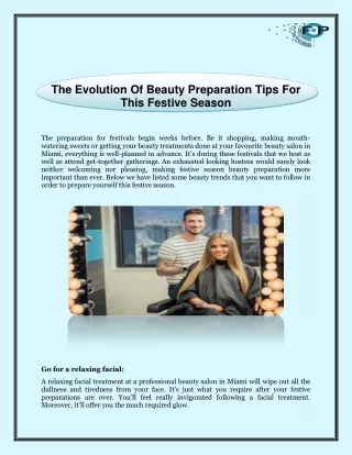 The Evolution Of Beauty Preparation Tips For This Festive Season