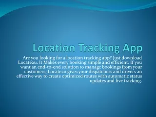 location tracking app