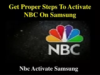 get proper steps to activate nbc on samsung