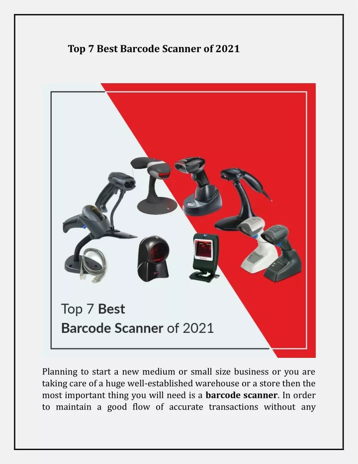 top 7 best barcode scanner of 2021