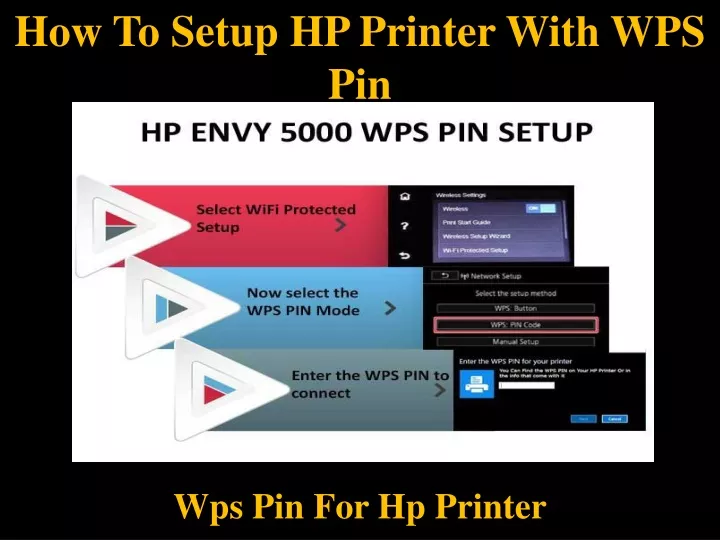 how to setup hp printer with wps pin