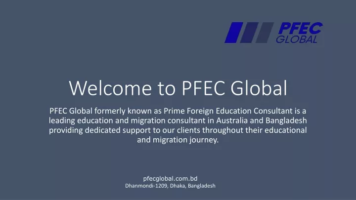 welcome to pfec global