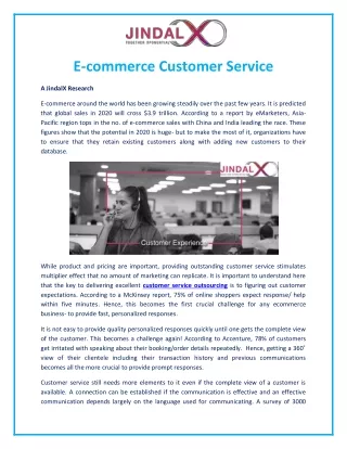 E-Commerce Customer Service Outsourcing