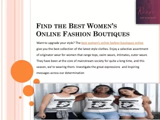Find the Best Women’s Online Fashion Boutiques