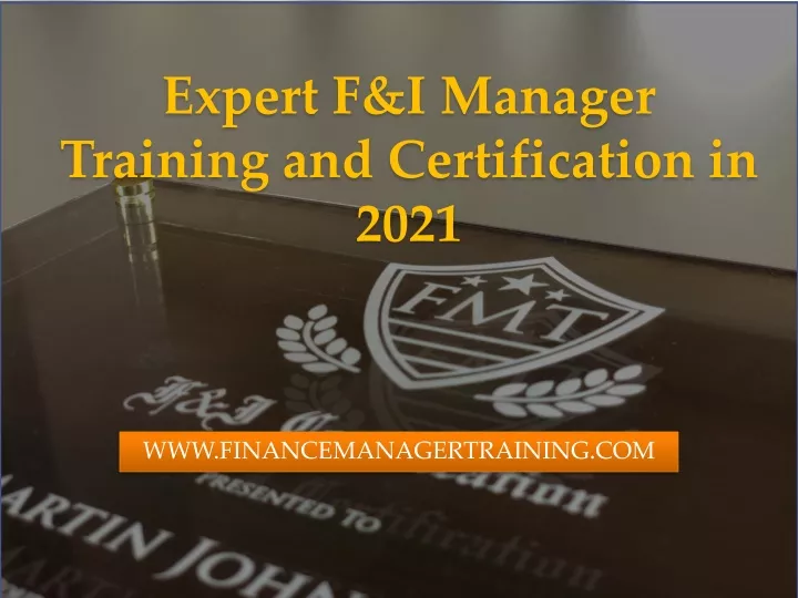 expert f i manager training and certification in 2021