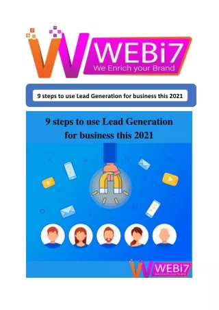 9 steps to use Lead Generation for business this 2021