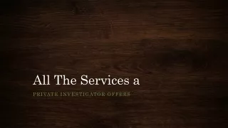 all the services a