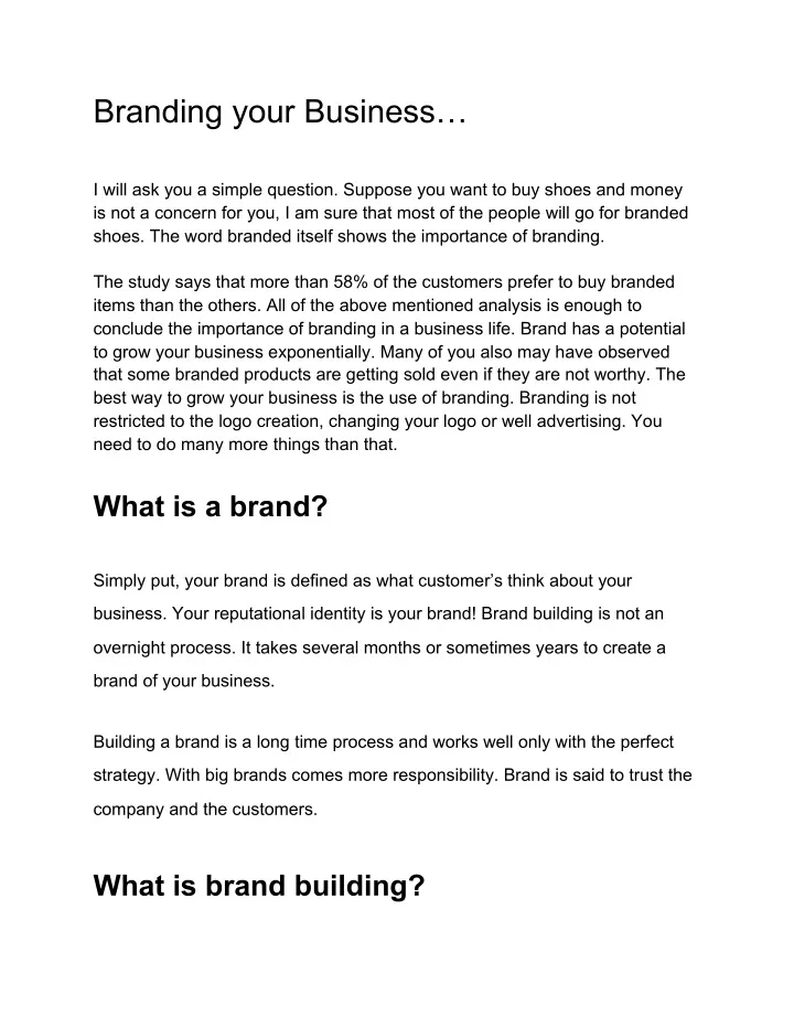 branding your business i will ask you a simple