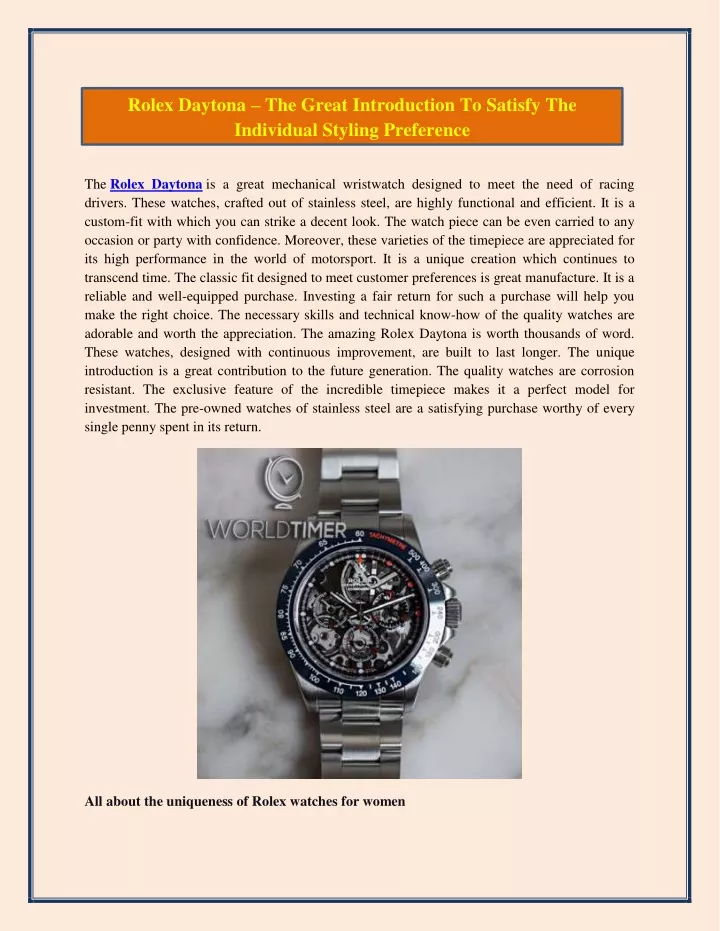 rolex daytona the great introduction to satisfy
