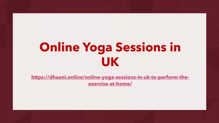 online yoga sessions in uk