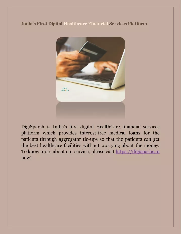 india s first digital healthcare financial