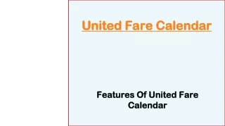 United Fare Calendar