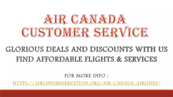 air canada customer service