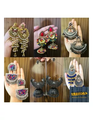 LIBRA PREMIUM ETHNIC TRENDY JHUMKA EARRINGS