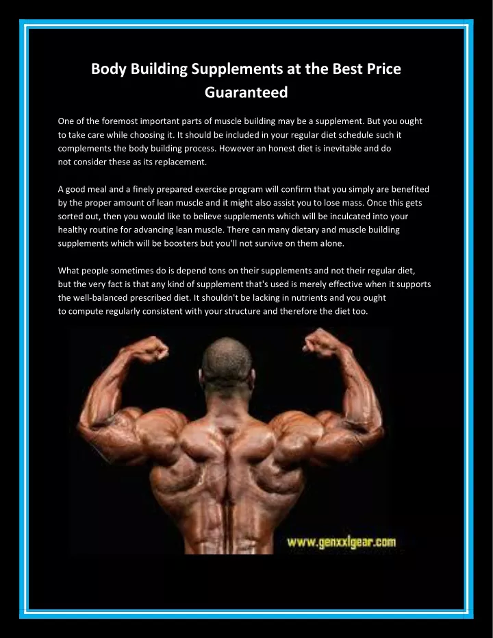 body building supplements at the best price