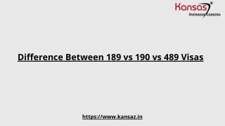 Difference Between 189 vs 190 vs 489 Visas