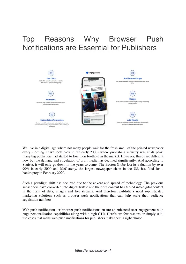 top notifications are essential for publishers