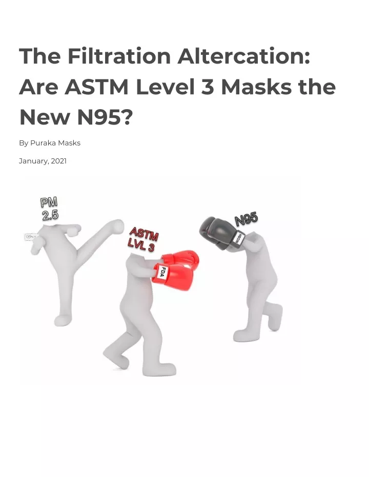 the filtration altercation are astm level 3 masks