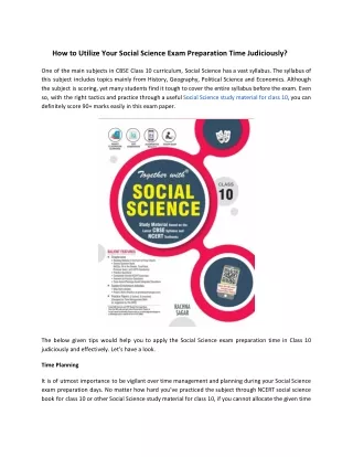 how to utilize your social science exam