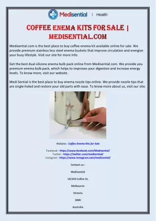 medisential com is the best place to buy coffee