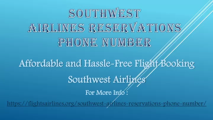 southwest airlines reservations phone number