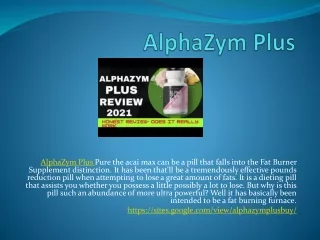 AlphaZym Plus - Natural And Highly Efficient Ingredients